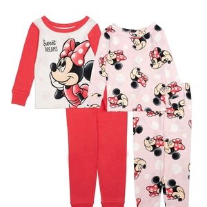 Disney Minnie Mouse Pajama Set Pink and Red